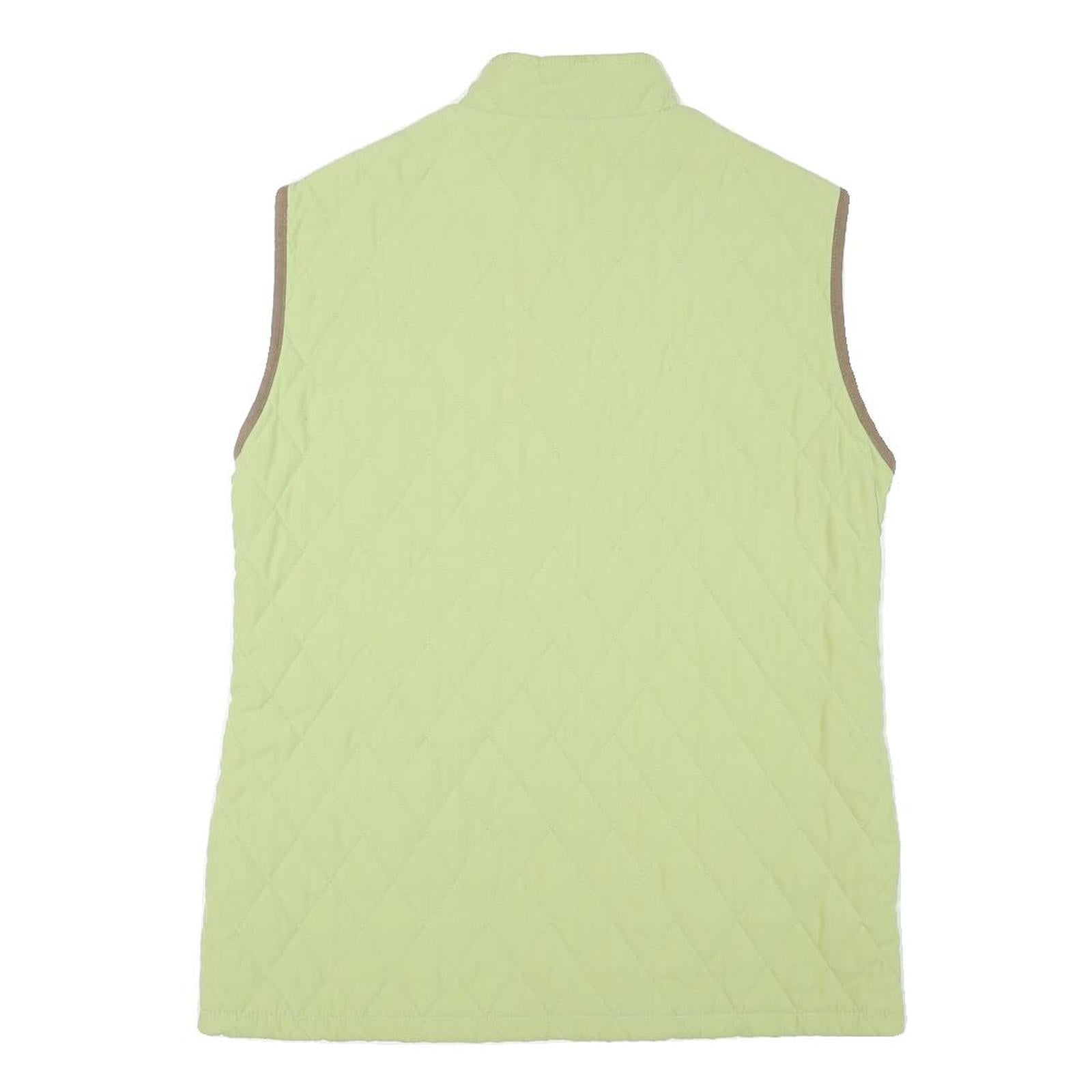 BARBOUR Womens Green Quilted Jacket UK 14 Polyester Blend Zip Sleeveless