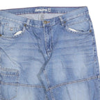MANS WORLD Mens Shorts Blue Denim Casual XL W38 Cotton Blend Comfortable Classic