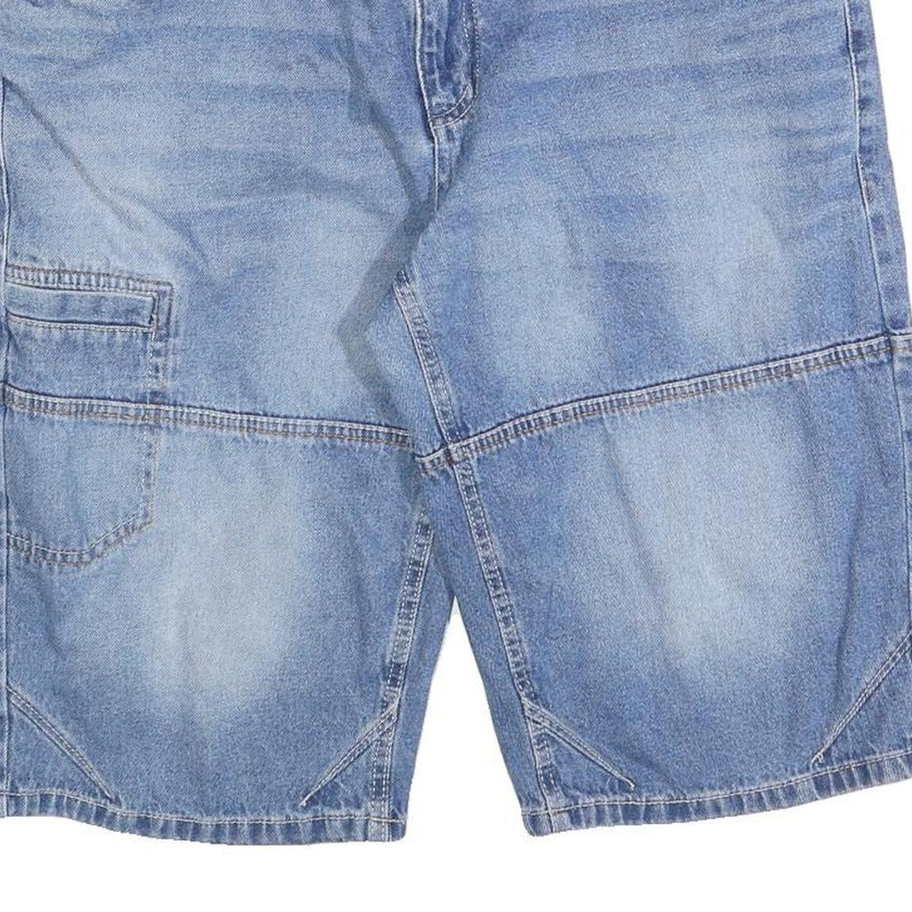 MANS WORLD Mens Shorts Blue Denim Casual XL W38 Cotton Blend Comfortable Classic
