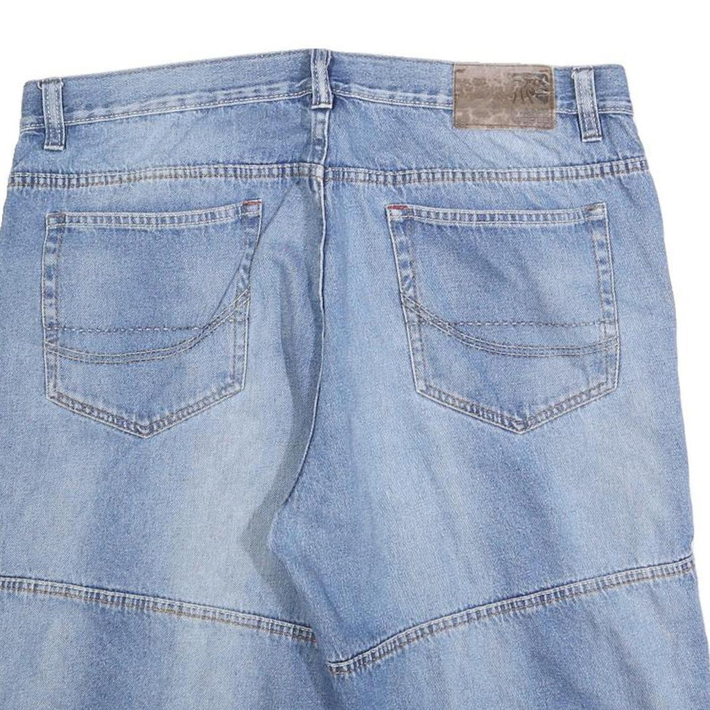 MANS WORLD Mens Shorts Blue Denim Casual XL W38 Cotton Blend Comfortable Classic