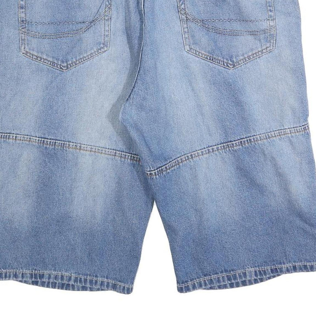 MANS WORLD Mens Shorts Blue Denim Casual XL W38 Cotton Blend Comfortable Classic