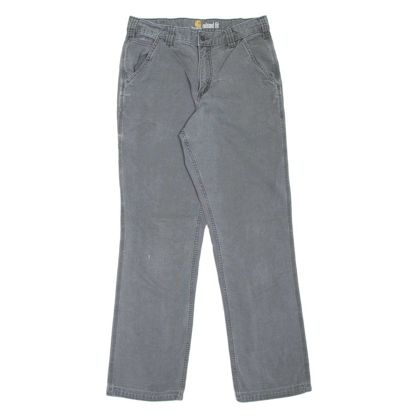 CARHARTT Workwear Mens Trousers Grey Relaxed Tapered W32 L32