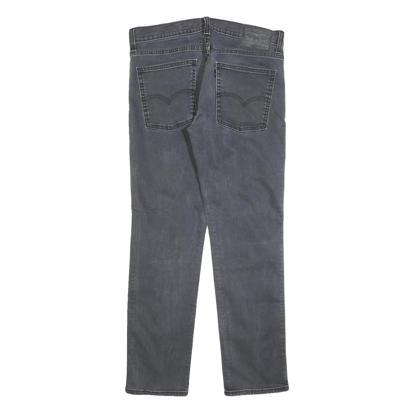 LEVI'S 511 Slim Mens Jeans Black Slim Skinny Denim Medium W32 L30