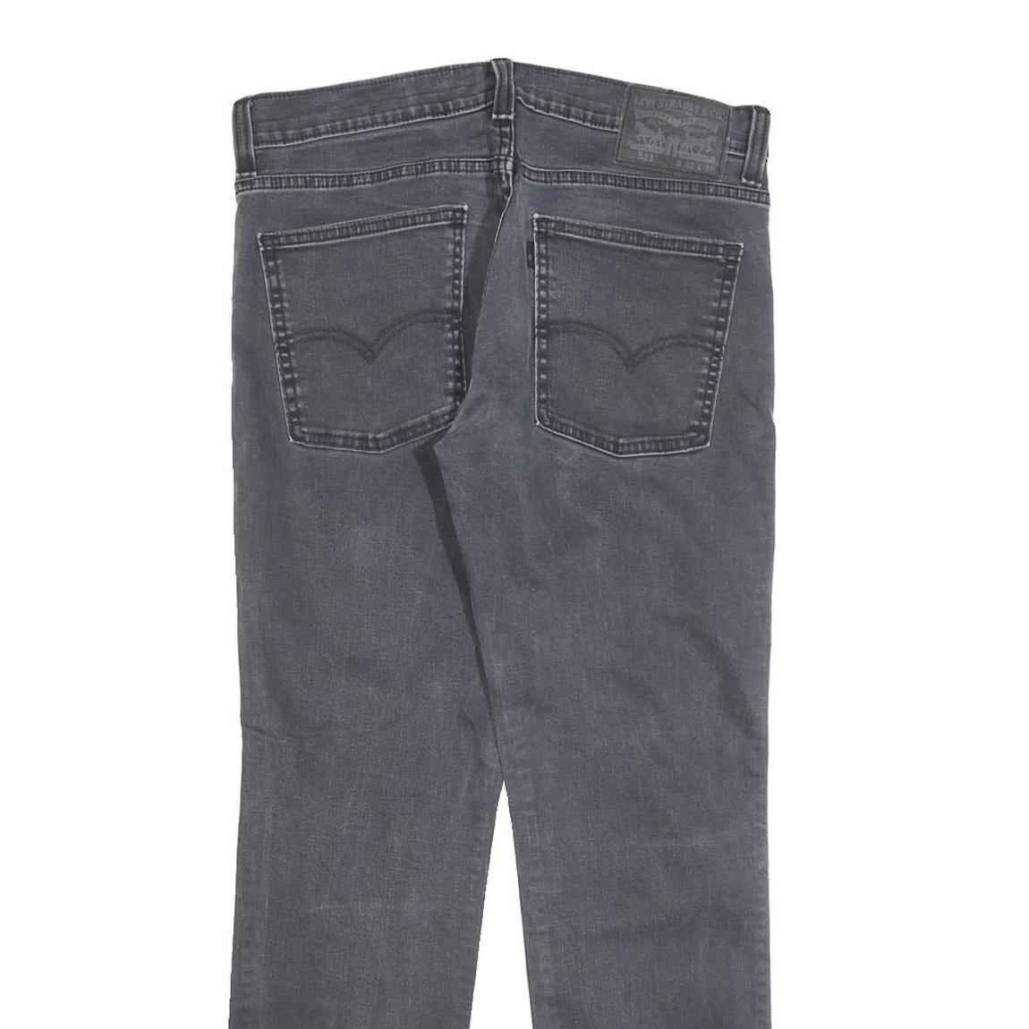 LEVI'S 511 Slim Mens Jeans Black Slim Skinny Denim Medium W32 L30