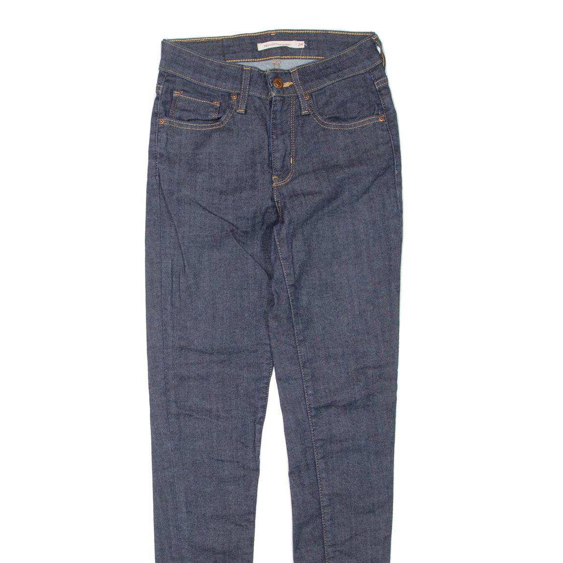 LEVI'S 721 High Rise Womens Jeans Blue Regular Skinny W24 L30