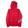 TOMMY HILFIGER Mens Jacket Red Nylon Hooded S