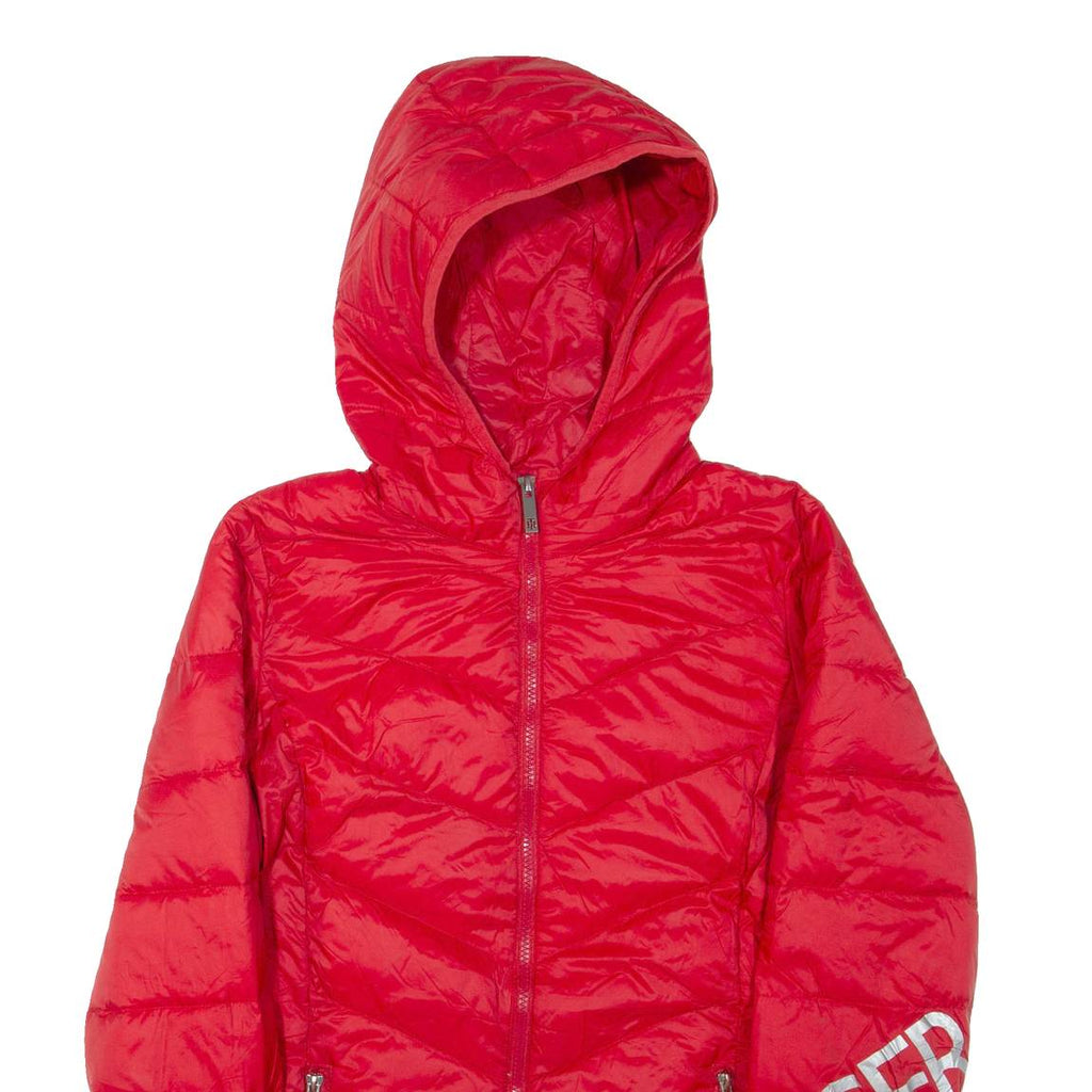 TOMMY HILFIGER Mens Jacket Red Nylon Hooded S