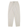 BARBADOS Womens Cotton Blend Beige Relaxed Straight Trousers W25 L27 Classic Zip