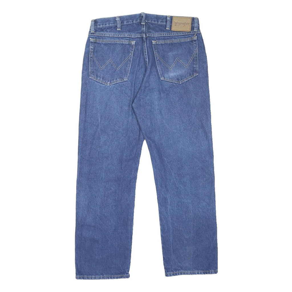 WRANGLER Mens Jeans Blue Regular Straight Denim Medium W34 L29 Classic Style