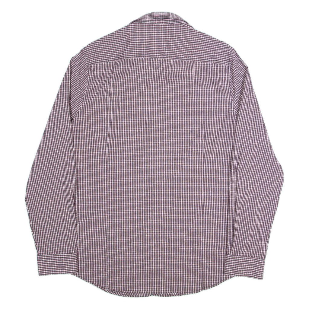 GUESS Jefferson Super Slim Fit Mens Shirt Red Check Long Sleeve XL