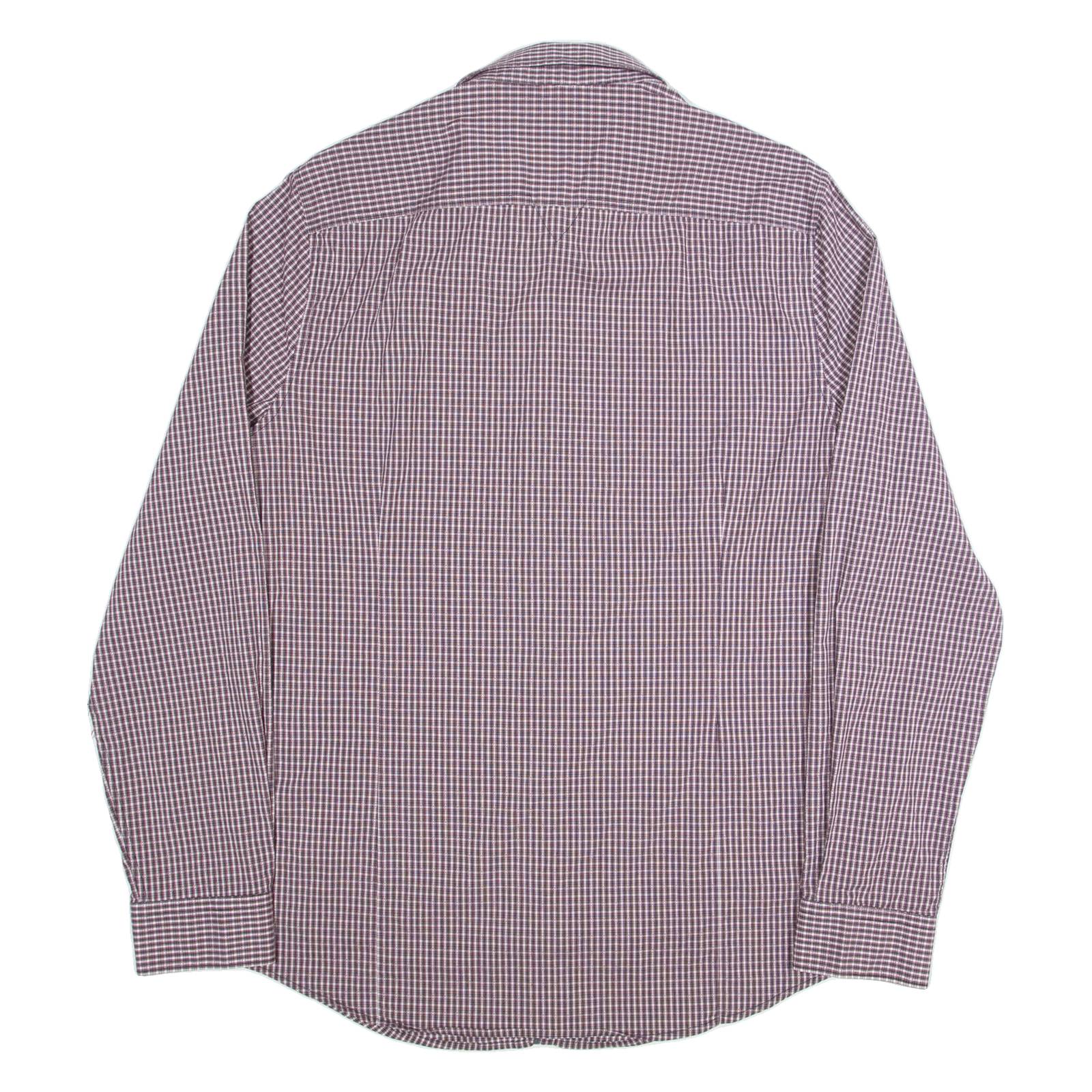 GUESS Jefferson Super Slim Fit Mens Shirt Red Check Long Sleeve XL