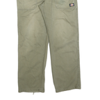 DICKIES Mens Cotton Blend Beige Regular Straight Trousers W32 L30 Workwear Zip