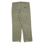 DICKIES Mens Cotton Blend Beige Regular Straight Trousers W32 L30 Workwear Zip
