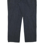 ELLESSE Mens Regular Fit Blue Cotton Blend Jeans W38 L28 Zip Classic Casual