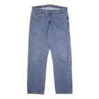 WRANGLER Mens Jeans Blue Regular Straight Denim Medium W34 L30 Classic Fit Zip