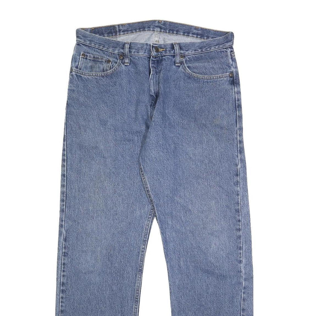 WRANGLER Mens Jeans Blue Regular Straight Denim Medium W34 L30 Classic Fit Zip