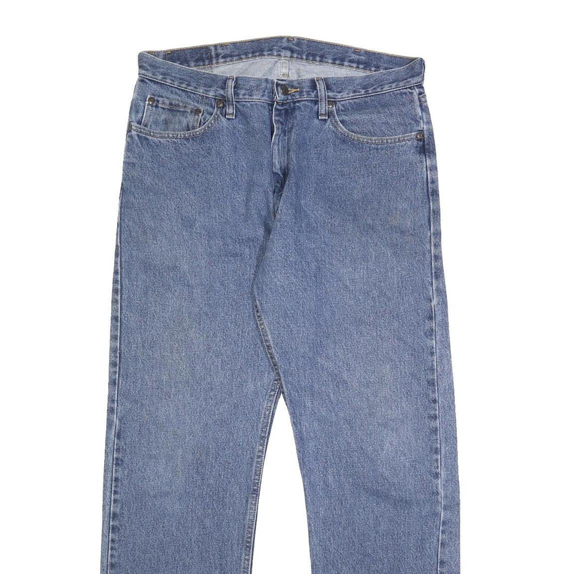 WRANGLER Mens Jeans Blue Regular Straight Denim Medium W34 L30 Classic Fit Zip