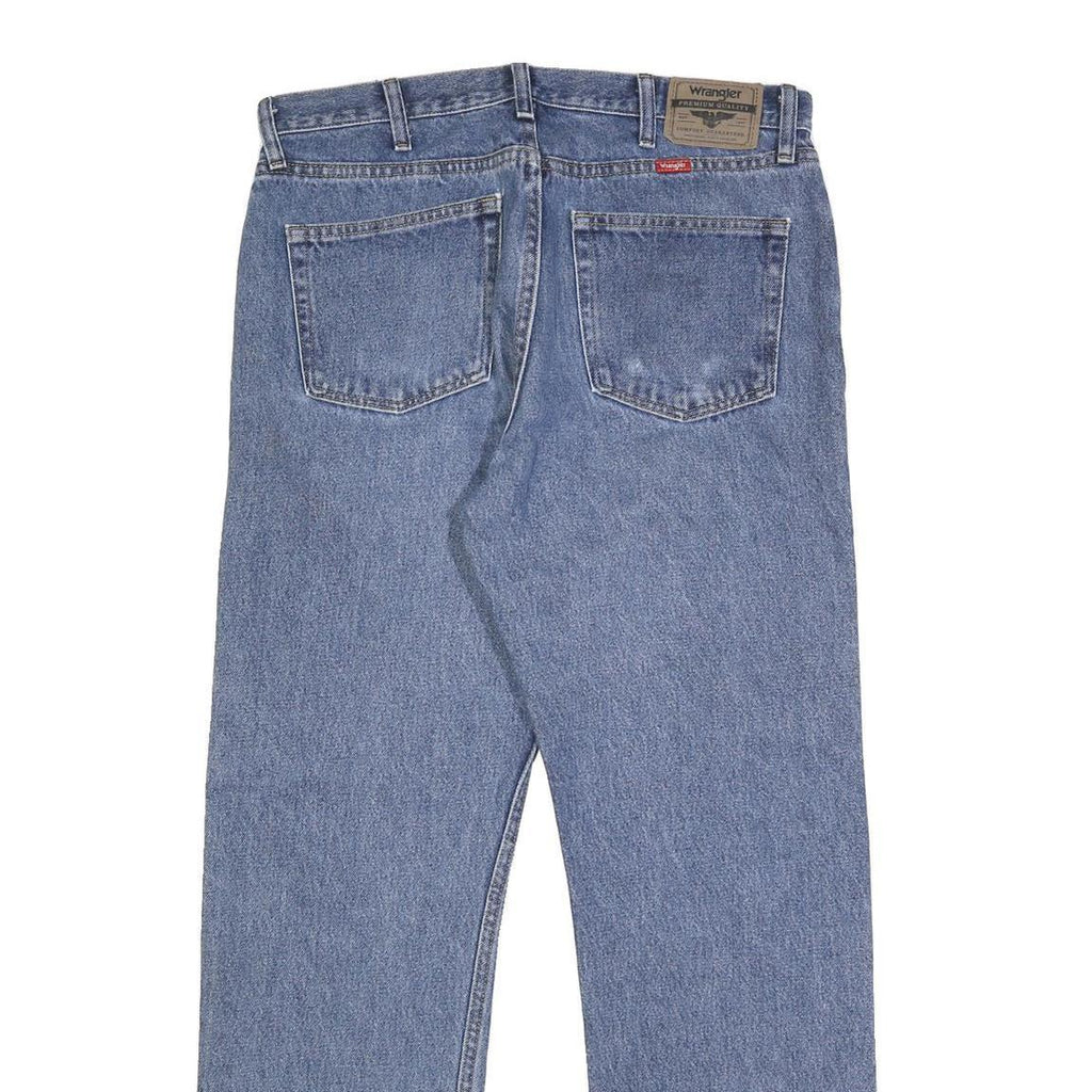 WRANGLER Mens Jeans Blue Regular Straight Denim Medium W34 L30 Classic Fit Zip