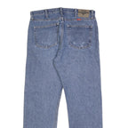 WRANGLER Mens Jeans Blue Regular Straight Denim Medium W34 L30 Classic Fit Zip