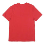 CHAMPION Mens Red Graphic T-Shirt M Short Sleeve Crew Neck Logo Embroidered
