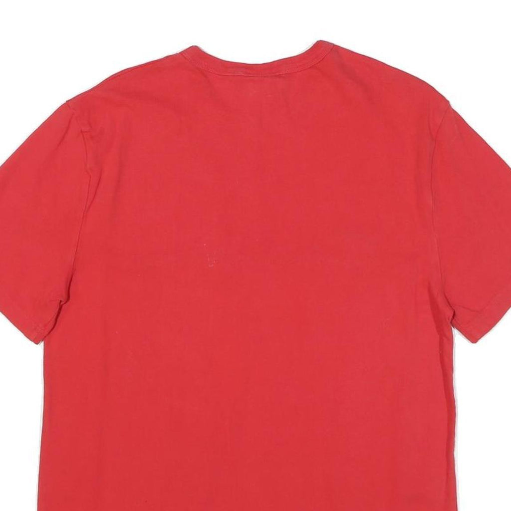 CHAMPION Mens Red Graphic T-Shirt M Short Sleeve Crew Neck Logo Embroidered