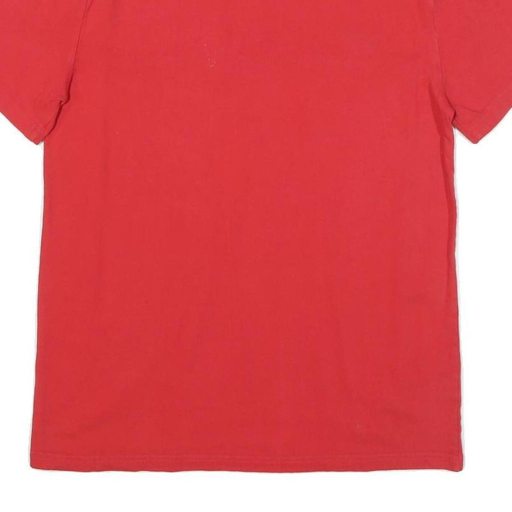 CHAMPION Mens Red Graphic T-Shirt M Short Sleeve Crew Neck Logo Embroidered