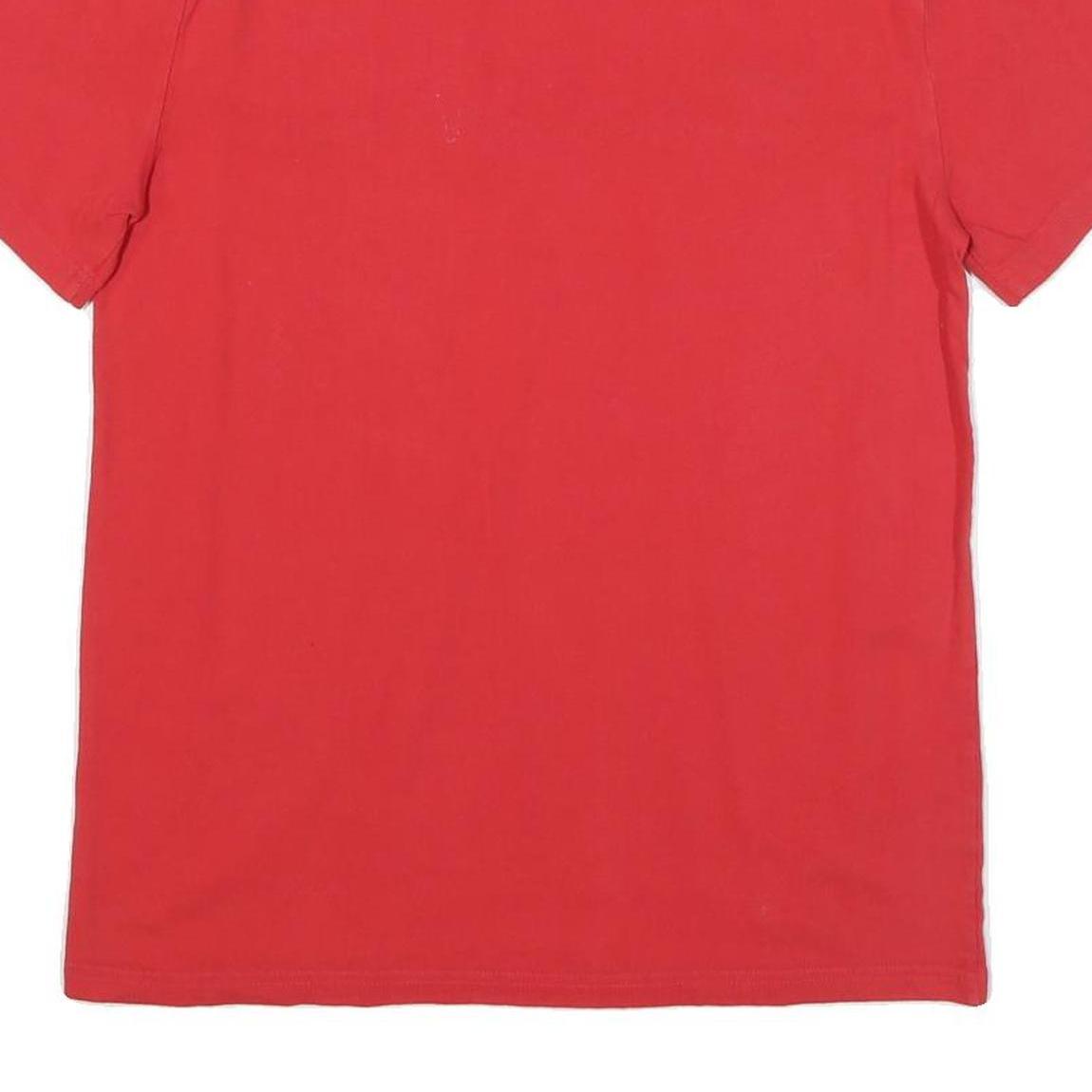 CHAMPION Mens Red Graphic T-Shirt M Short Sleeve Crew Neck Logo Embroidered