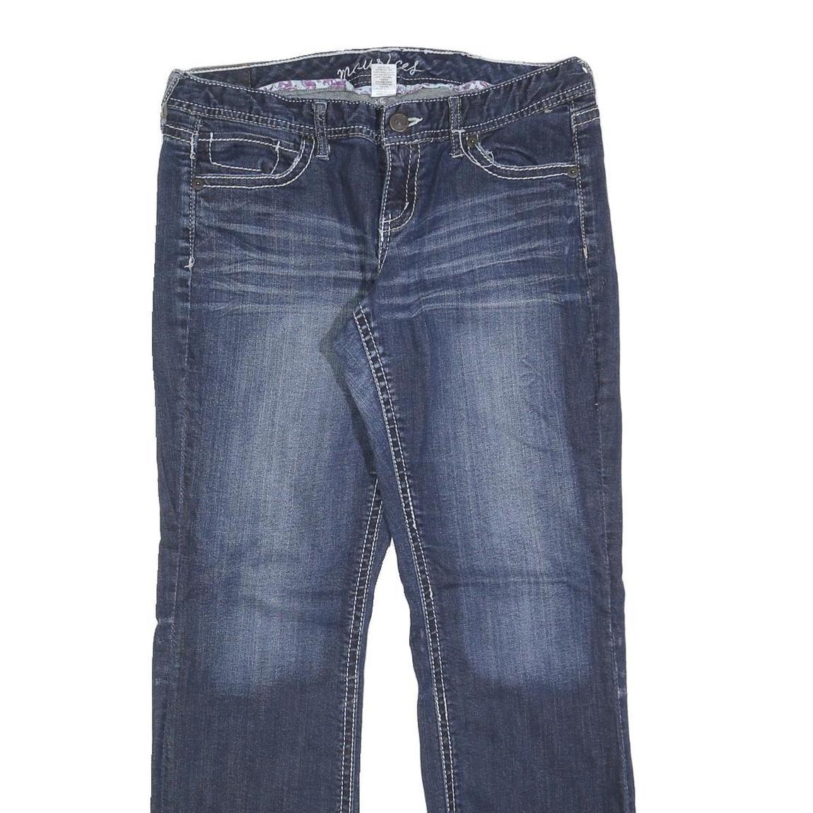 MAURICES Womens Regular Fit Blue Denim Jeans W32 L32 Comfort Cotton Blend Zip