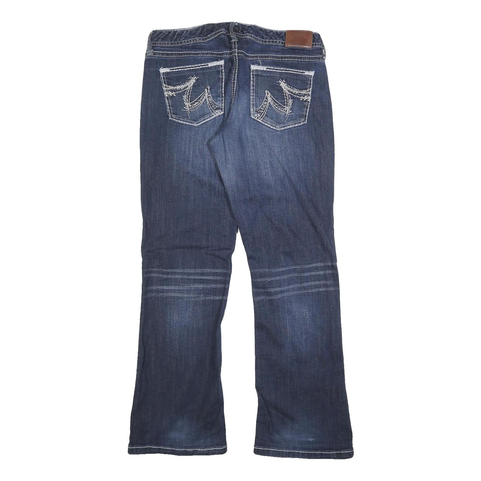 MAURICES Womens Regular Fit Blue Denim Jeans W32 L32 Comfort Cotton Blend Zip