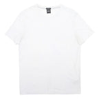 HUGO BOSS Mens White Plain T-Shirt M Short Sleeve Crew Neck Minimal Logo