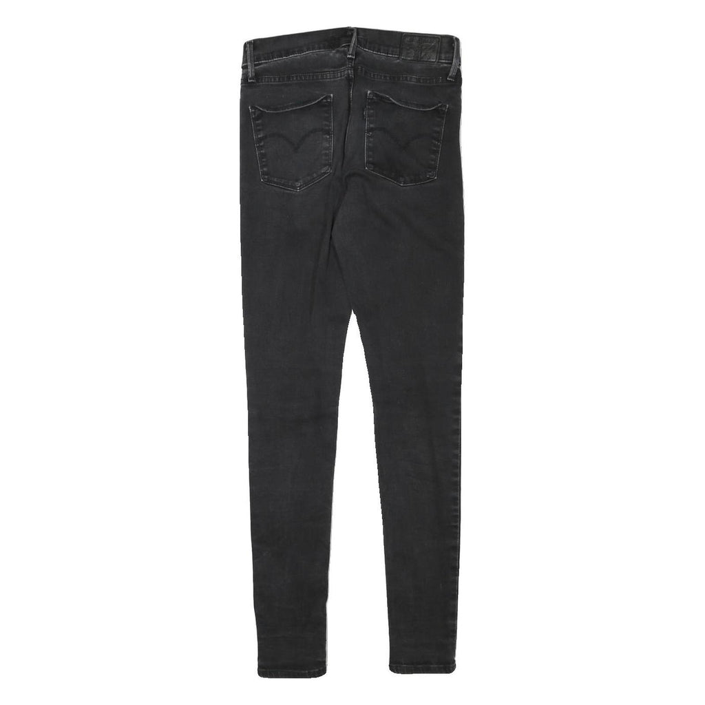 LEVI'S Womens Jeans Black Slim Skinny Denim Medium W26 L28 Stretch Zip