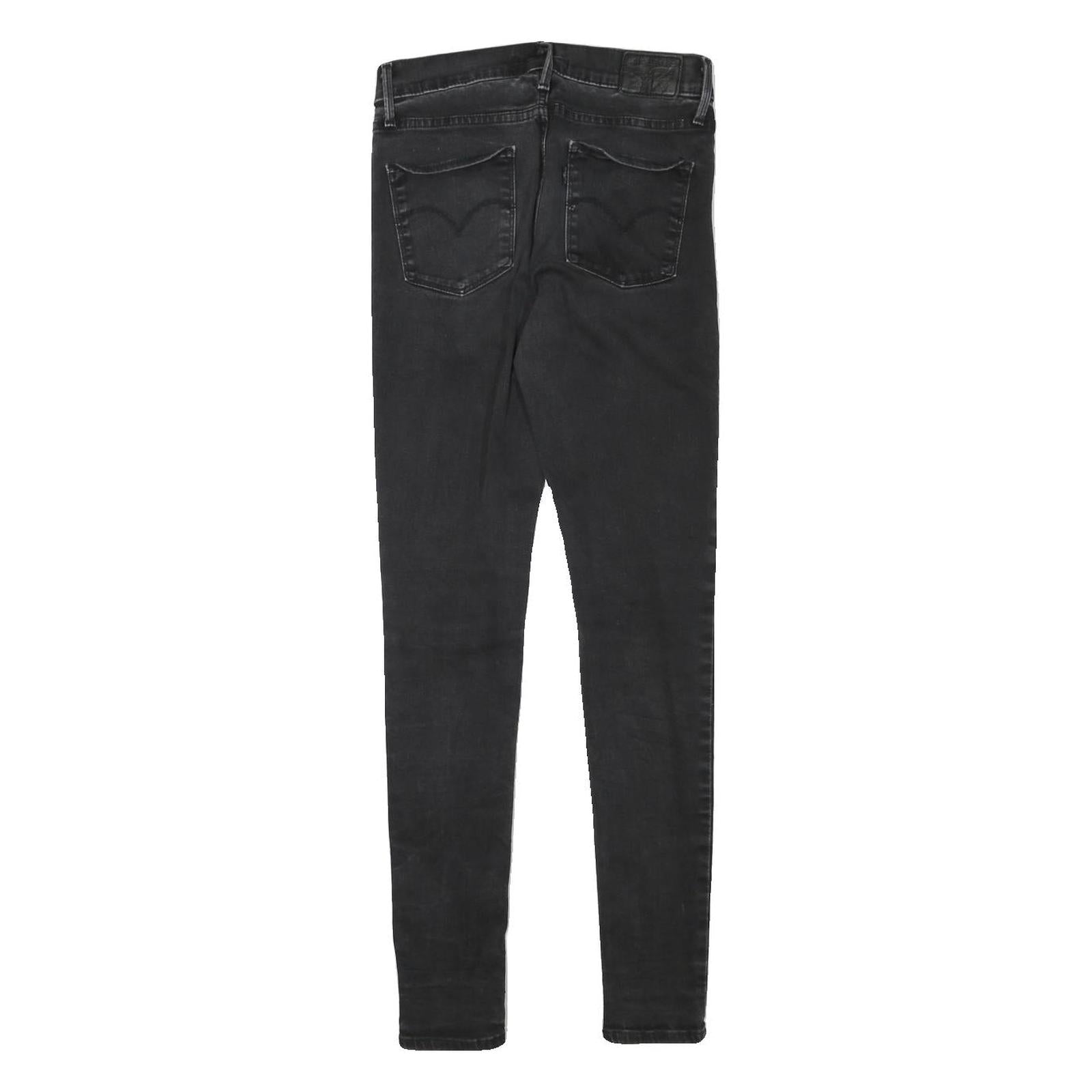 LEVI'S Womens Jeans Black Slim Skinny Denim Medium W26 L28 Stretch Zip