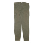 Womens Slim Fit Olive Green Cotton Blend Slim Tapered Trousers W30 L29 Cargo