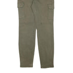Womens Slim Fit Olive Green Cotton Blend Slim Tapered Trousers W30 L29 Cargo