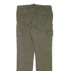 Womens Slim Fit Olive Green Cotton Blend Slim Tapered Trousers W30 L29 Cargo