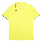KAPPA Mens Yellow Short Sleeve Plain L Cotton Blend Polo Shirt