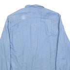 LEVI'S Mens Blue Denim Shirt M Cotton Blend Button Collar Casual Long Sleeve