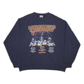 LEE Mens Navy Blue Monsters Of The Midway Crew Neck XL Graphic Sweatshirt