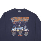 LEE Mens Navy Blue Monsters Of The Midway Crew Neck XL Graphic Sweatshirt