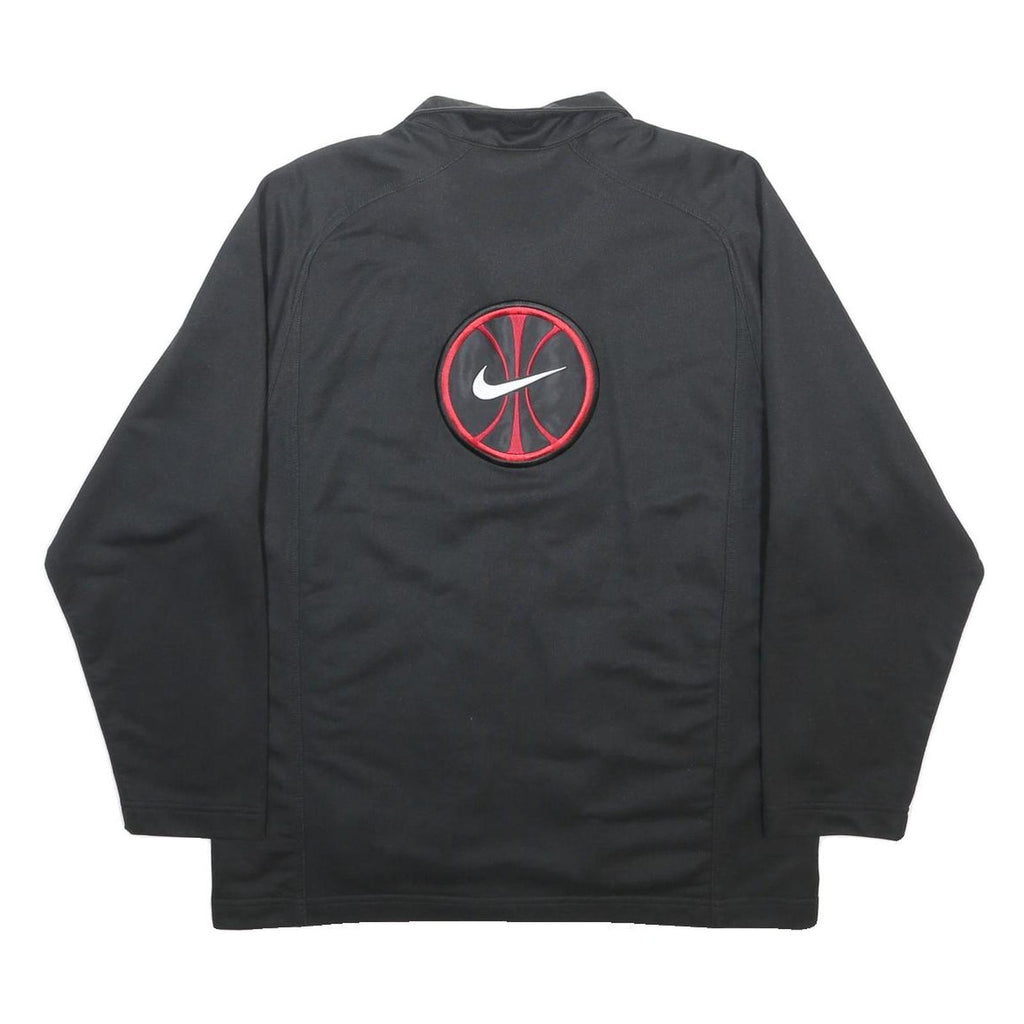 NIKE Mens Red & Black Sports Zip Jacket M Polyester Athletic Casual