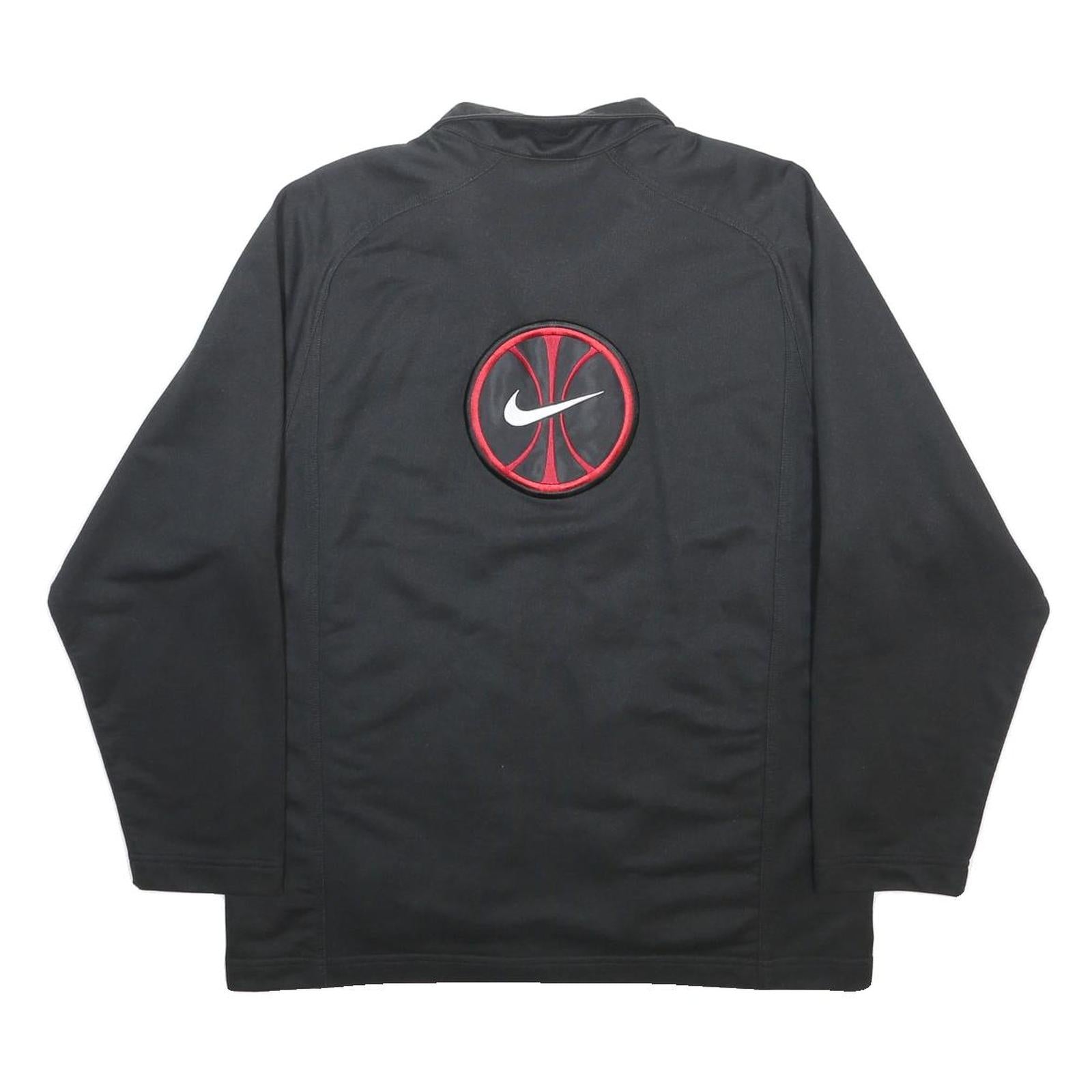 NIKE Mens Red & Black Sports Zip Jacket M Polyester Athletic Casual