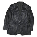 Mens Black Polyester Blend Classic Jacket XL Button Plain Formal Outerwear