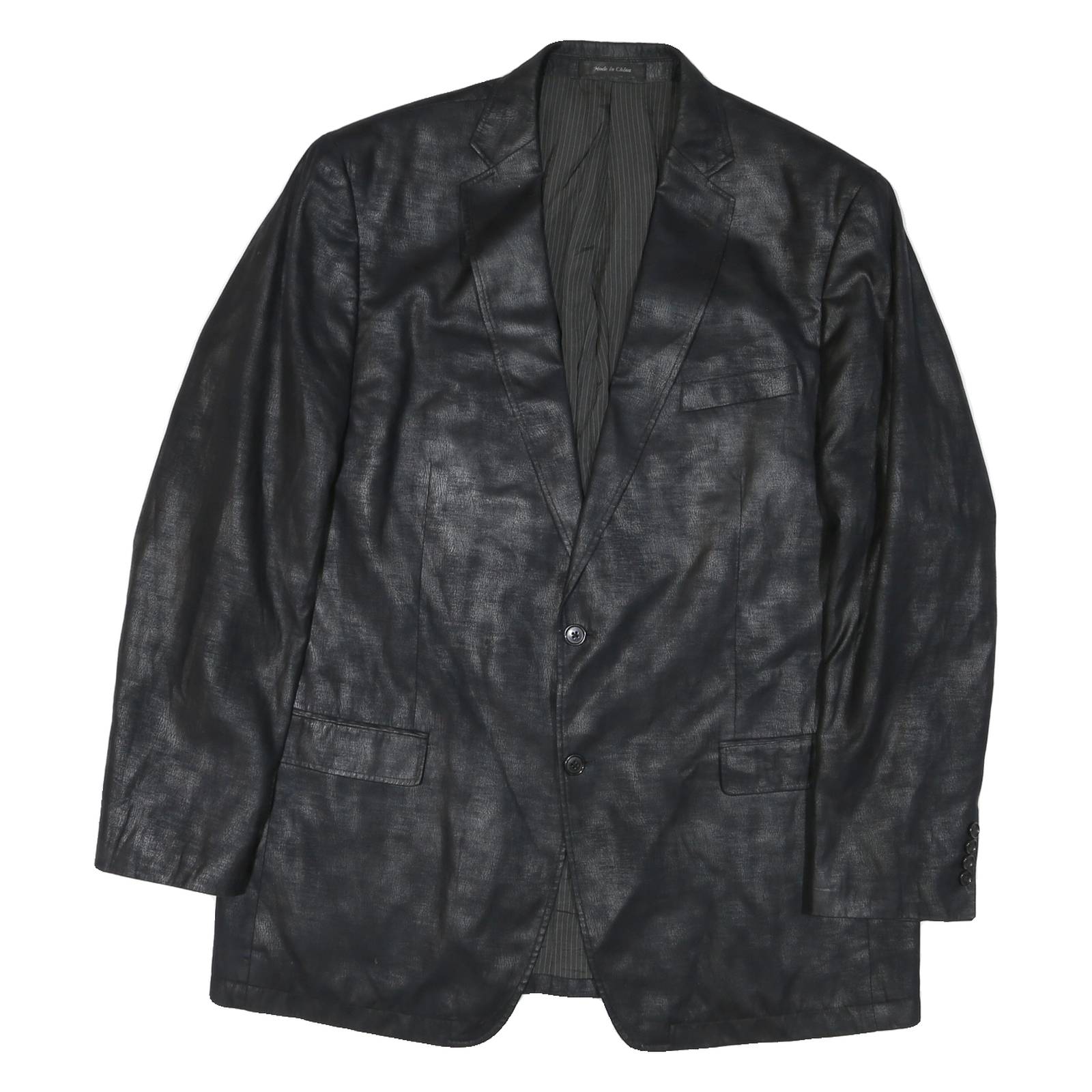 Mens Black Polyester Blend Classic Jacket XL Button Plain Formal Outerwear