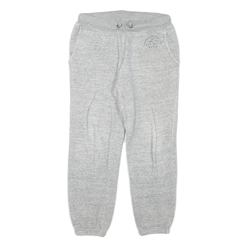 JACK WILLS Mens Joggers Grey XS W30 L27 Slim Tapered Cotton Comfort