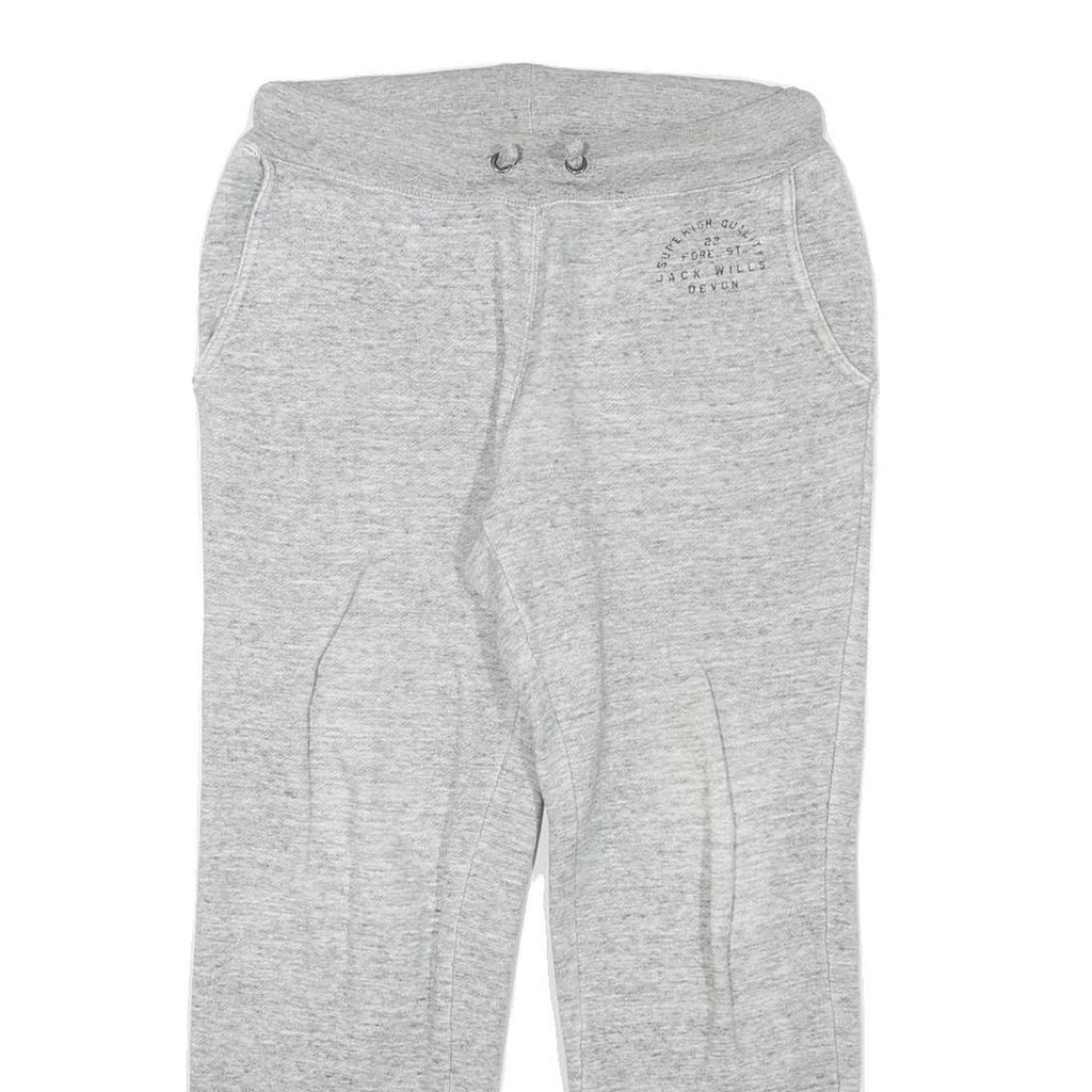 JACK WILLS Mens Joggers Grey XS W30 L27 Slim Tapered Cotton Comfort