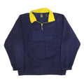 JC PENNY Mens Navy & Yellow USA Olympic Plain Half Zip Pullover Jumper M