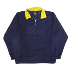 JC PENNY Mens Navy & Yellow USA Olympic Plain Half Zip Pullover Jumper M