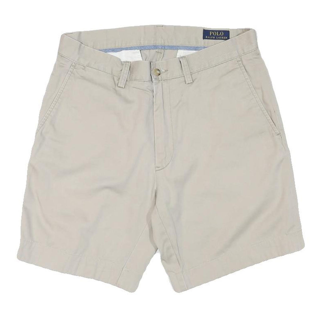 POLO RALPH LAUREN Mens Beige Casual Shorts M W30 Classic Cotton Blend Comfort