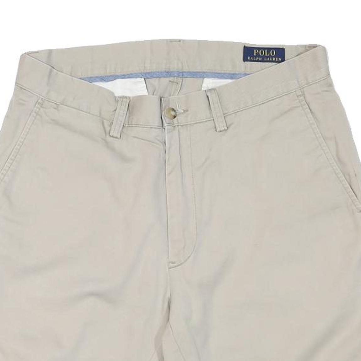 POLO RALPH LAUREN Mens Beige Casual Shorts M W30 Classic Cotton Blend Comfort