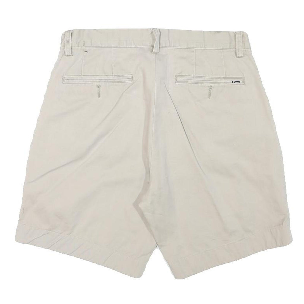 POLO RALPH LAUREN Mens Beige Casual Shorts M W30 Classic Cotton Blend Comfort
